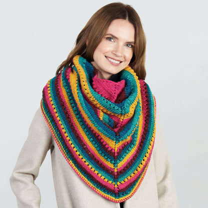 Red Heart Easy Lacy Knit Triangle Shawl Knit Shawl made in Red Heart Super Saver O'Go yarn