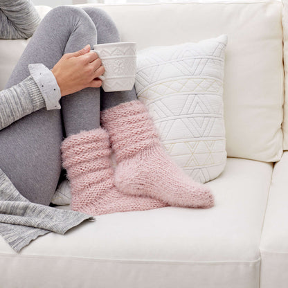 Red Heart Knit Slouchy Socks Knit Socks made in Red Heart Hygge Yarn