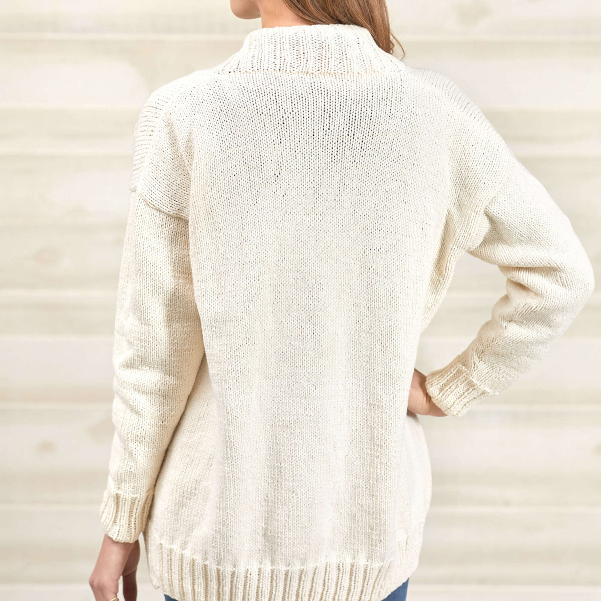 Knit Cardigan made in Red Heart Amore Yarn