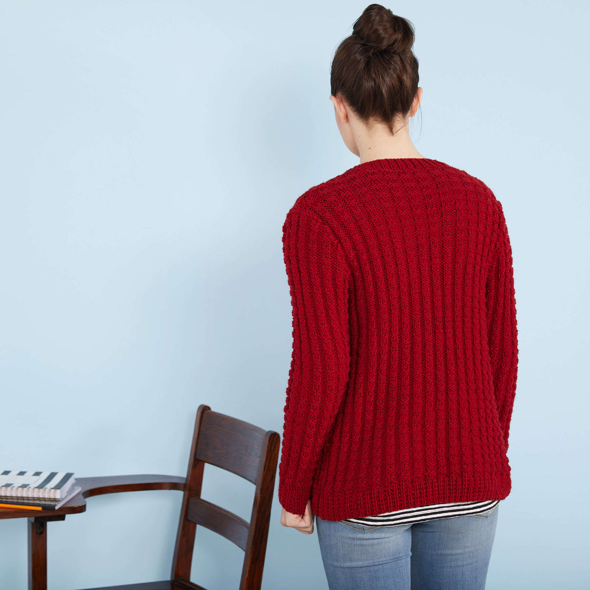 Knit Cardigan made in Red Heart With Love Yarn