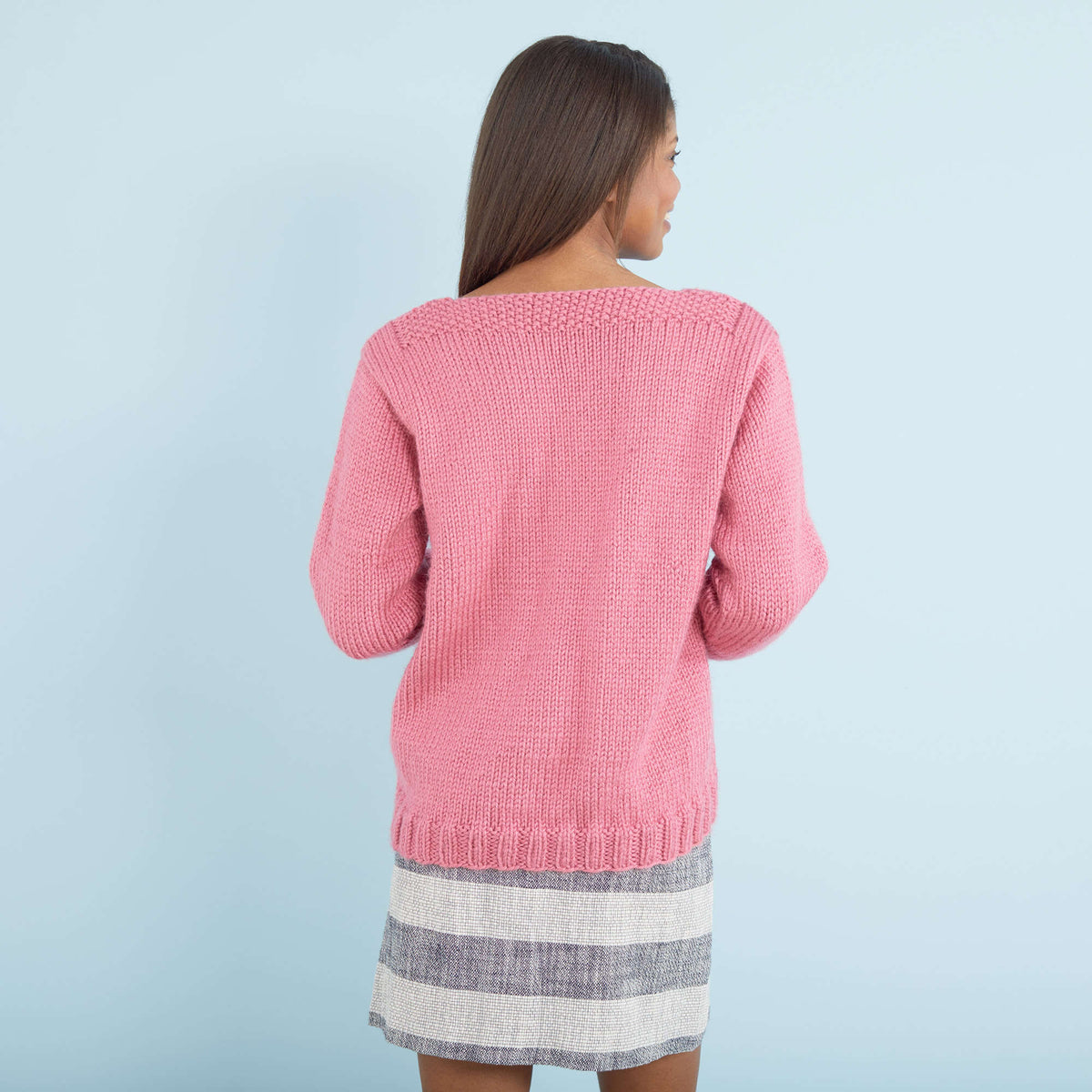 Knit Sweater made in Red Heart Soft Essentials Yarn