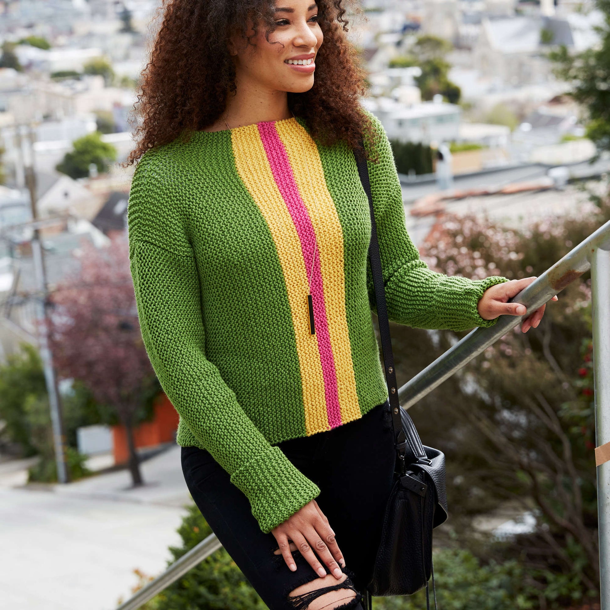 Free Red Heart Knit Everyday Chic Sweater Pattern