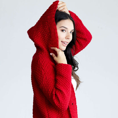 Red Heart Knit Lazy Day Chic Sweater Knit Sweater made in Red Heart Chic Sheep Yarn