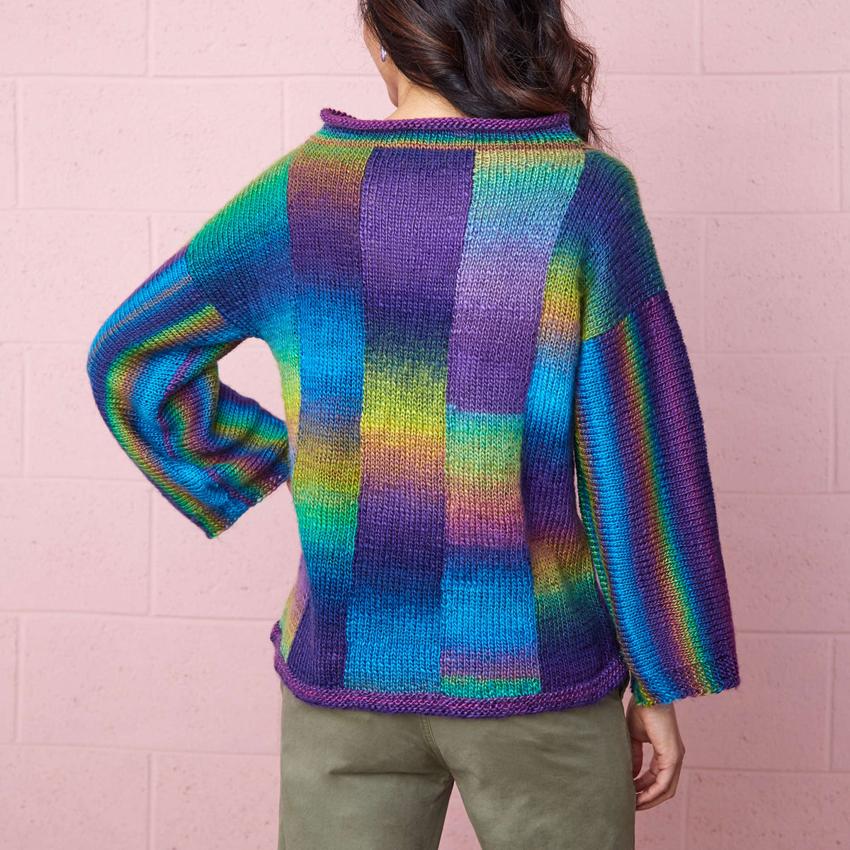 Knit Sweater made in Red Heart Boutique Yarn