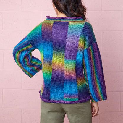 Red Heart Bargello Knit Sweater Knit Sweater made in Red Heart Boutique Yarn