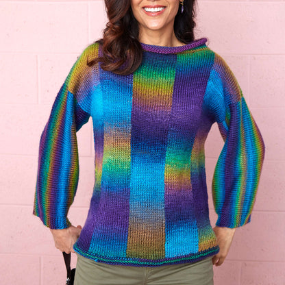 Red Heart Bargello Knit Sweater Knit Sweater made in Red Heart Boutique Yarn