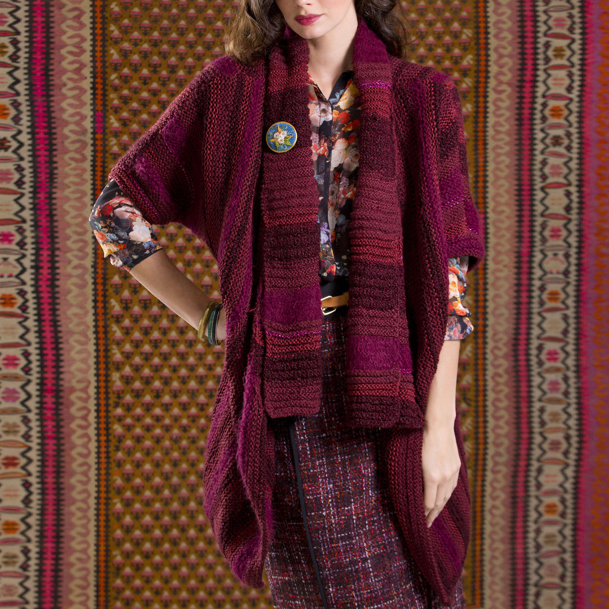 Knit Sweater made in Red Heart Boutique Yarn