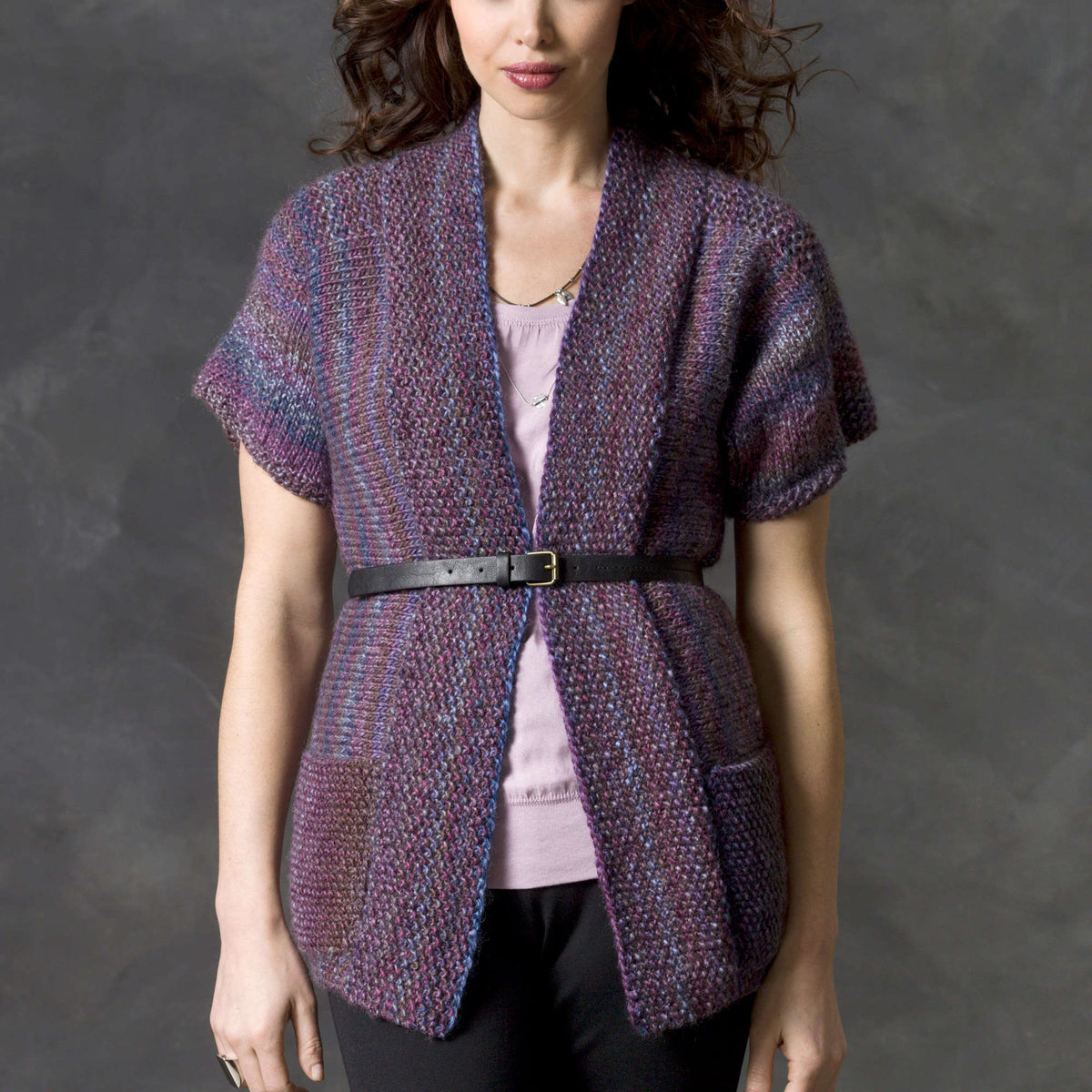 Knit Sweater made in Red Heart Boutique Yarn