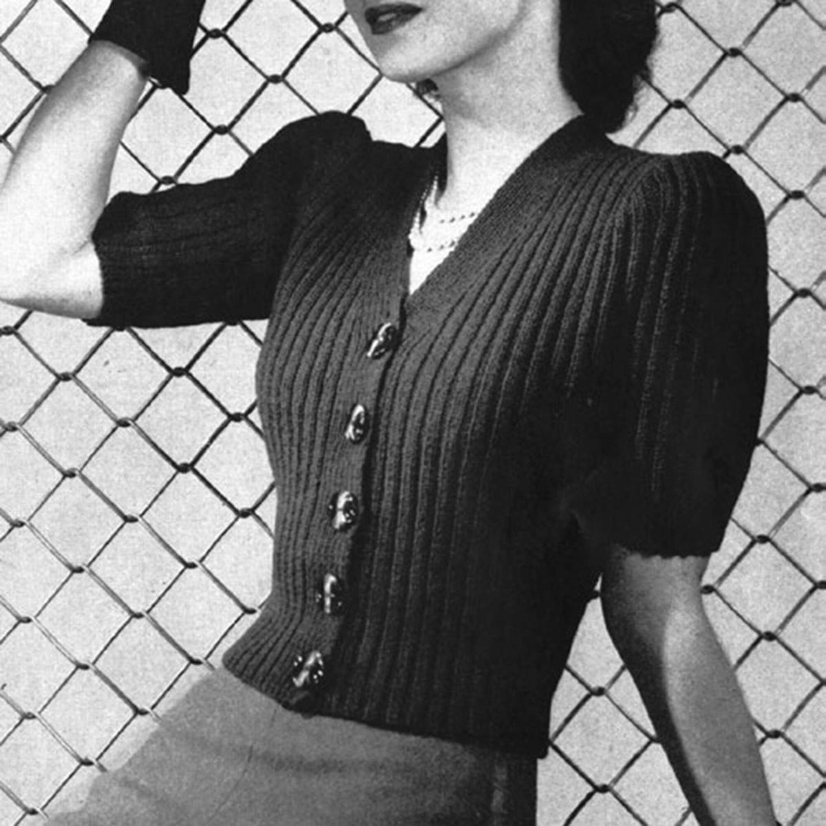 Knit Cardigan made in Red Heart Luster Sheen Yarn