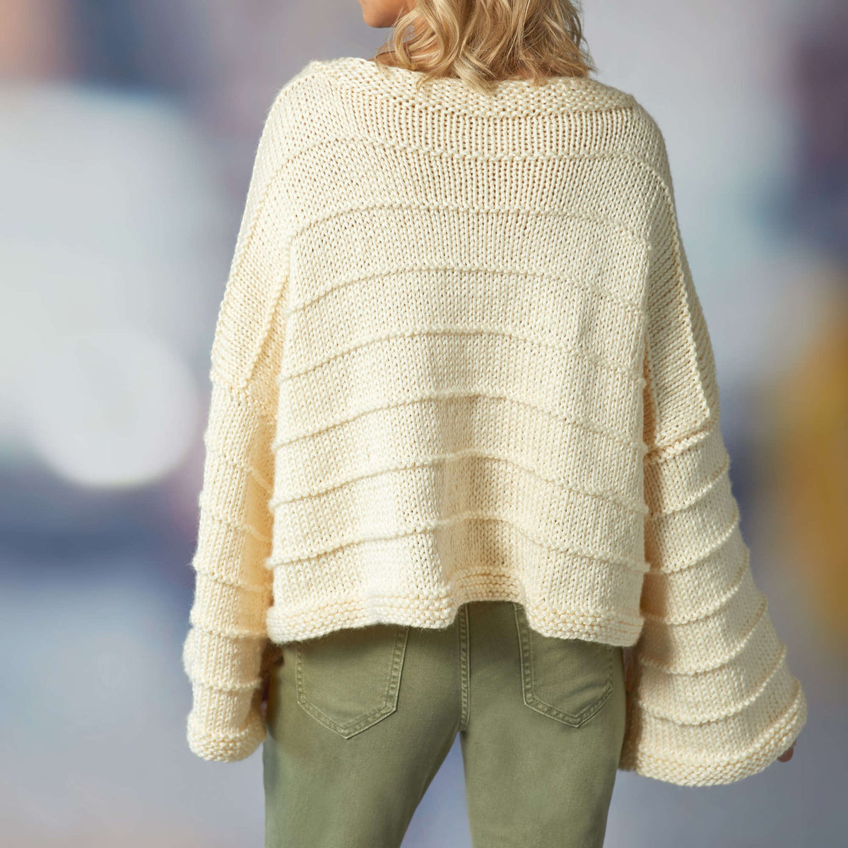 Knit Sweater made in Red Heart Soft Essentials Yarn