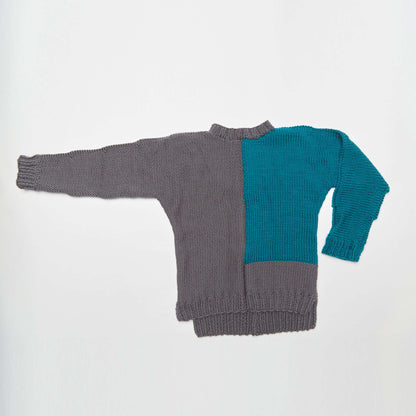 Red Heart Knit Contrast Pullover Knit Pullover made in Red Heart Soft Essentials Yarn