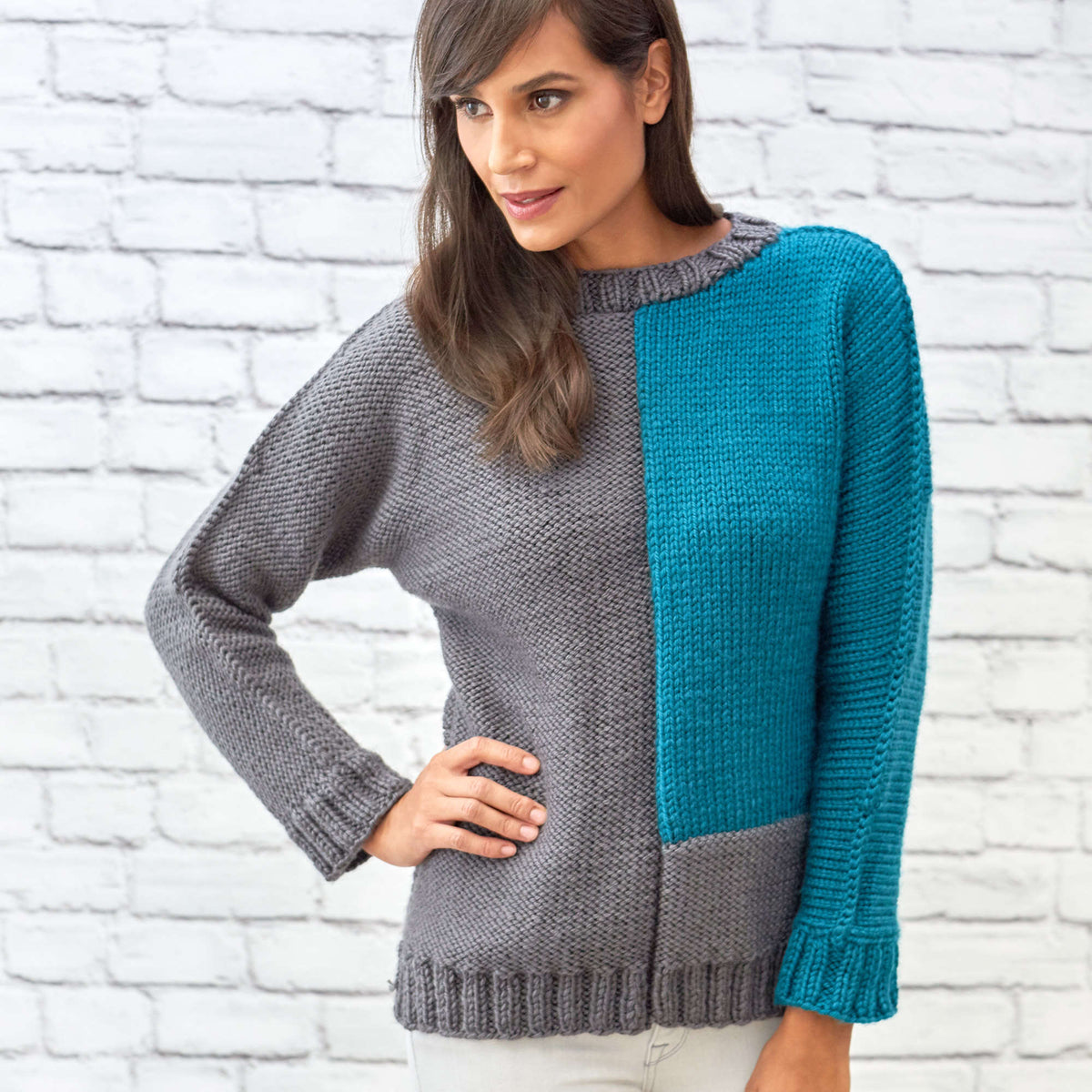 Knit Pullover made in Red Heart Soft Essentials Yarn