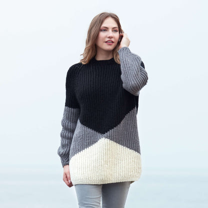 Red Heart Bold Angles Knit Pullover XS/S