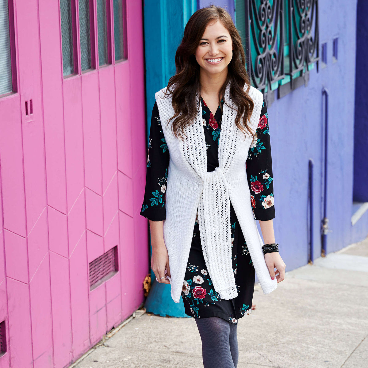 Knit Vest made in Red Heart Chic Sheep Yarn