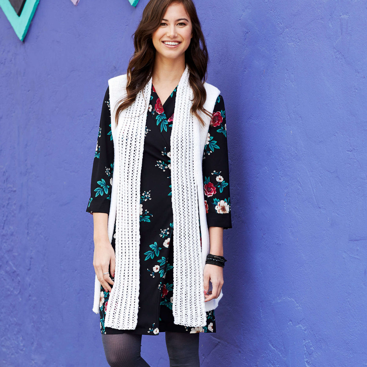 Knit Vest made in Red Heart Chic Sheep Yarn