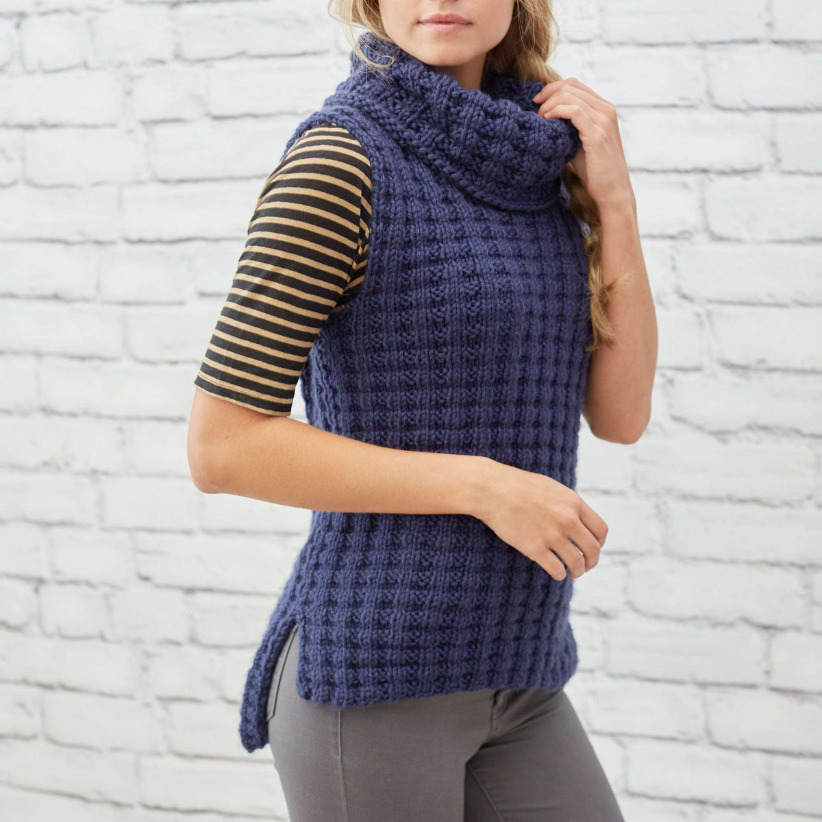 Knit Vest made in Red Heart Soft Essentials Yarn