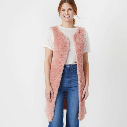 Red Heart Knit Cozy Style Vest Knit Vest made in Red Heart Yarn