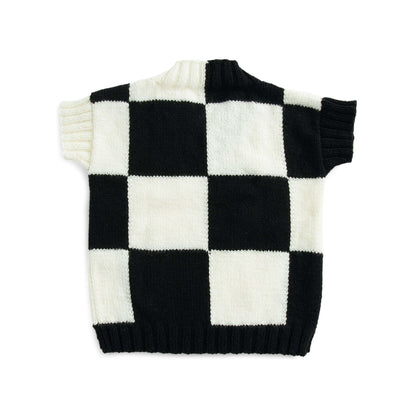 Red Heart Check Knit Vest XL