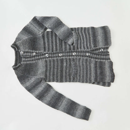 Red Heart Knit Morning Coffee Car Coat Knit Coat made in Red Heart Boutique Yarn