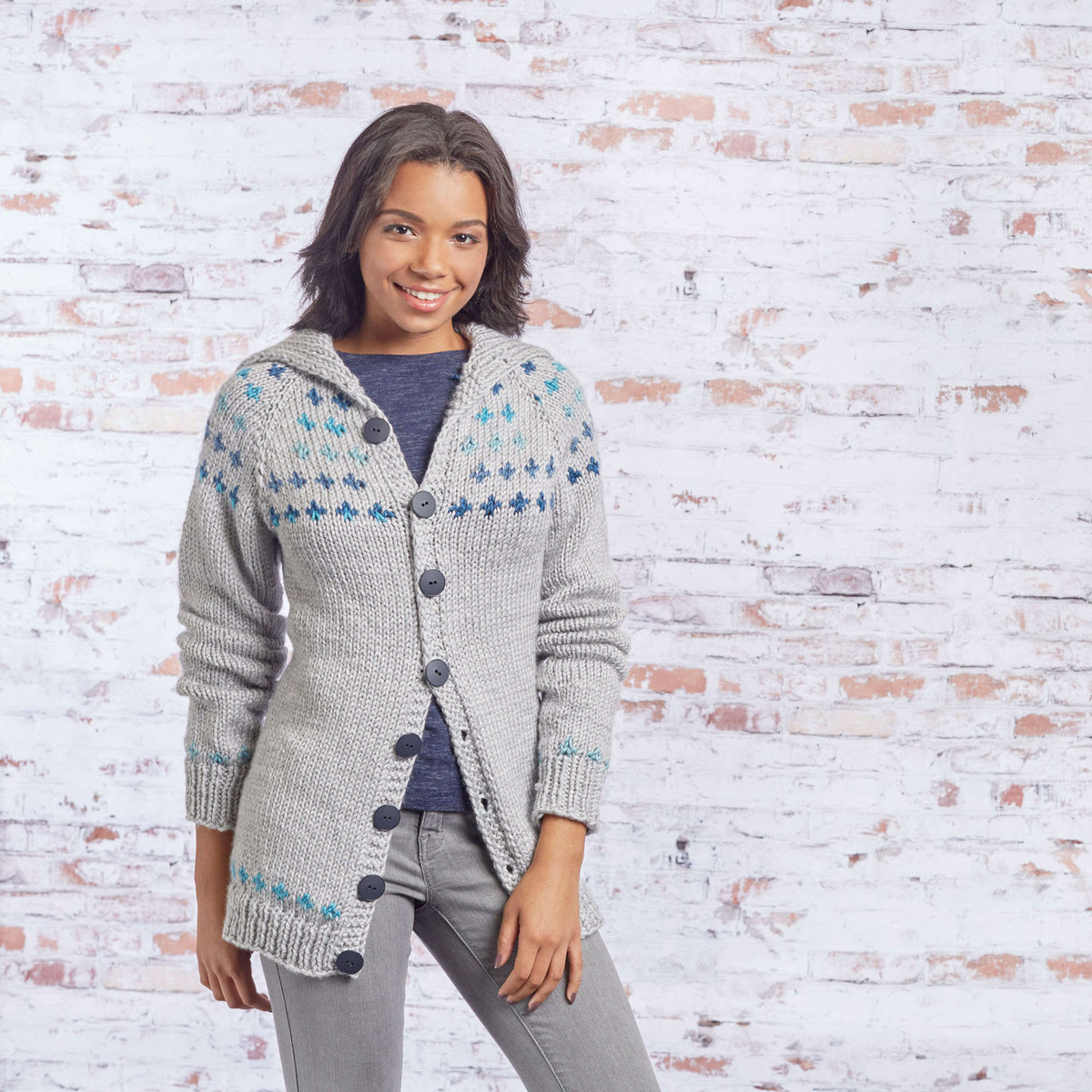 Knit Coat made in Red Heart Soft Essentials Yarn