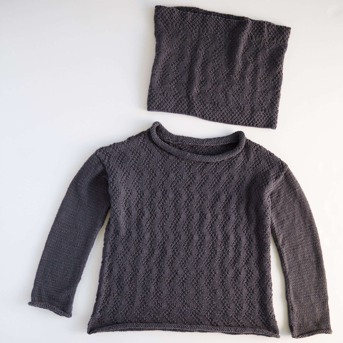 Knit Cowl made in Red Heart Chic Sheep Yarn