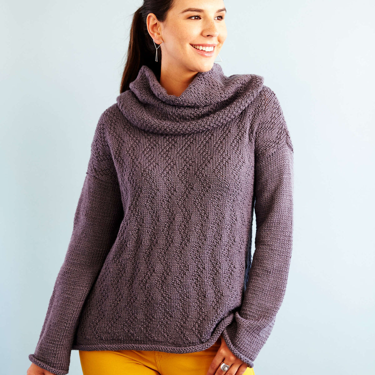 Knit Cowl made in Red Heart Chic Sheep Yarn