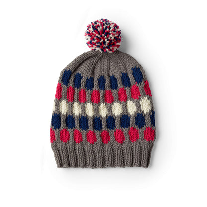 Red Heart Fair Isle Knit Hat & Cowl Single Size