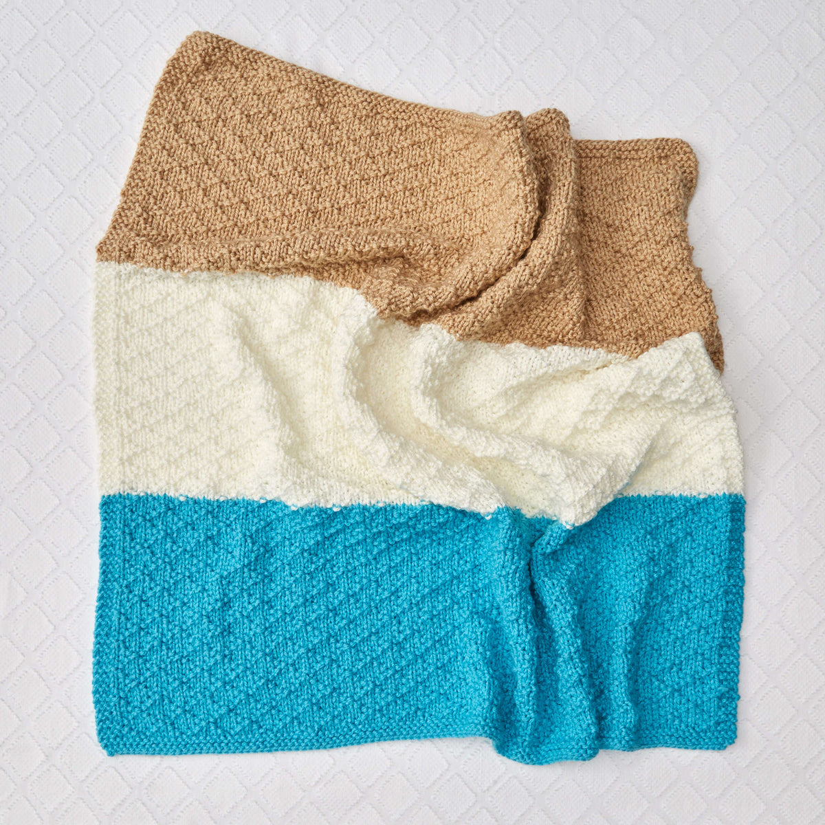 Knit Blanket made in Red Heart Super Saver Chunky Yarn