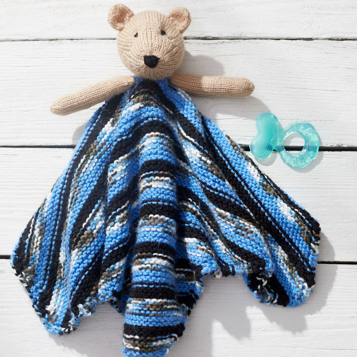 Knit Lovey made in Red Heart Baby Hugs Medium Yarn