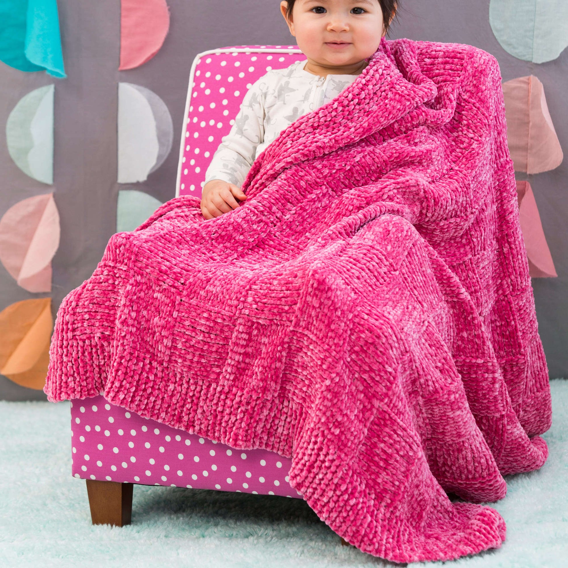 Simple Basketweave Baby Blanket