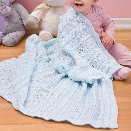 Knit Blanket made in Red Heart Baby TLC yarn