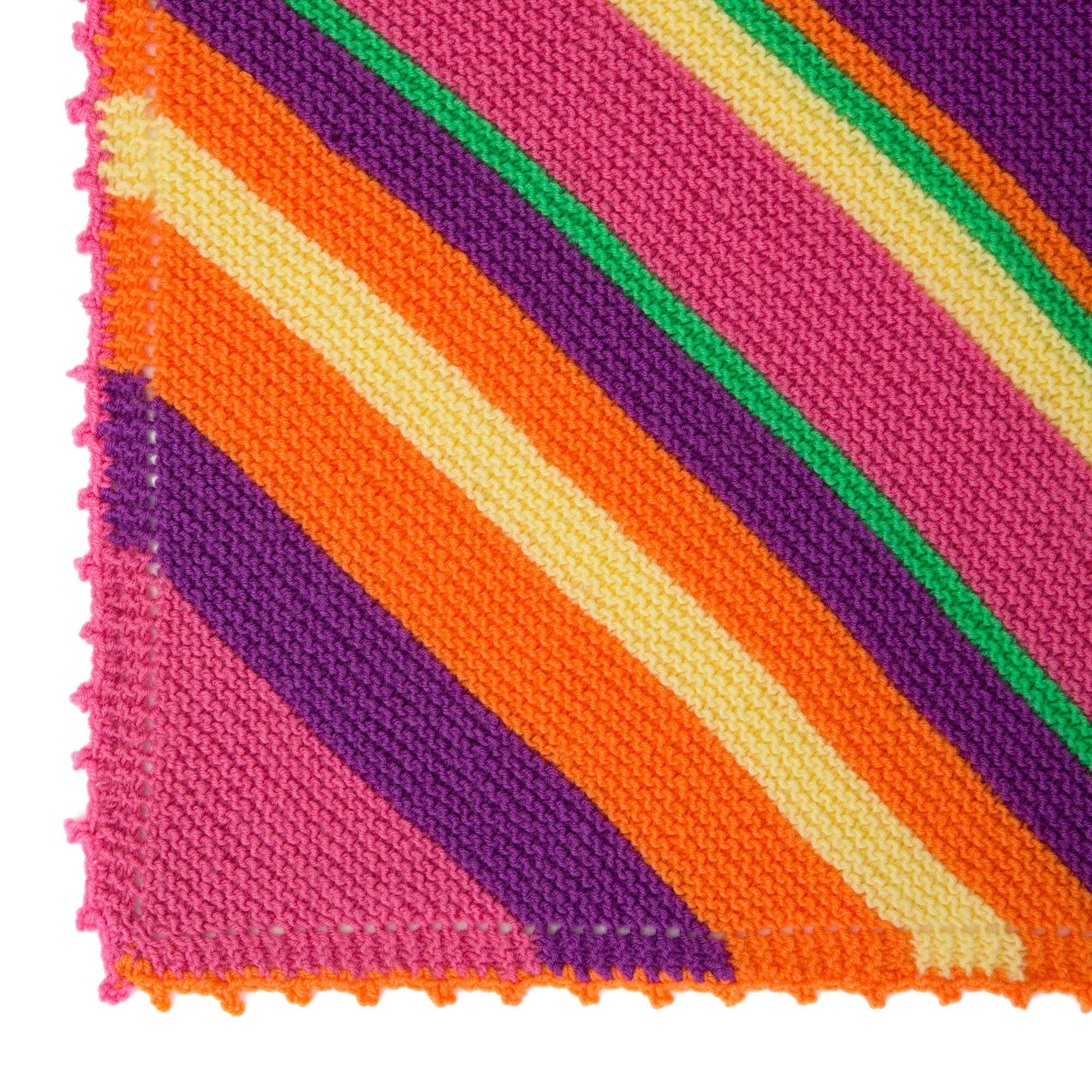Free Red Heart Bright Stripes Knit Blanket Pattern