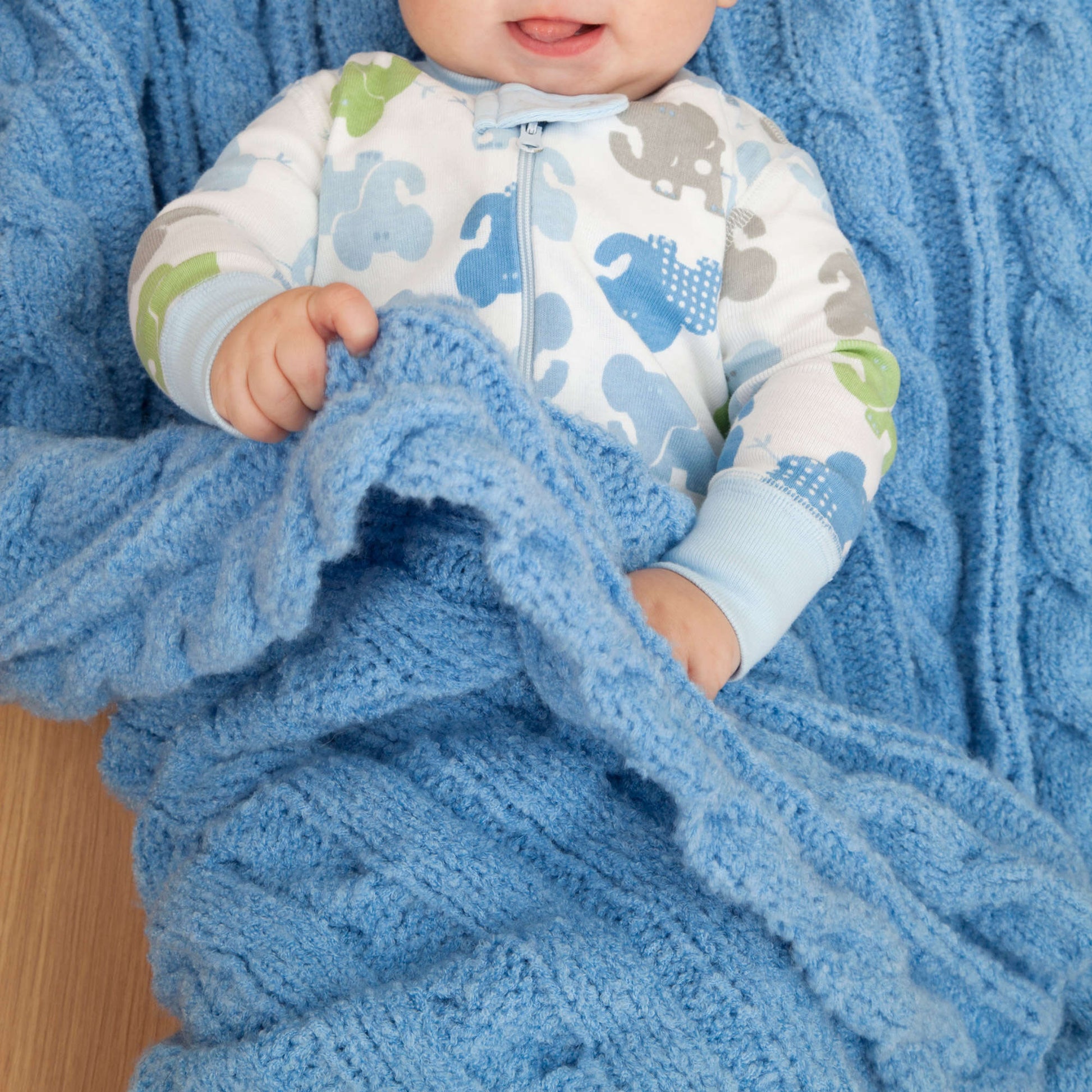 Red Heart Cabled Knit Baby Blanket Yarnspirations