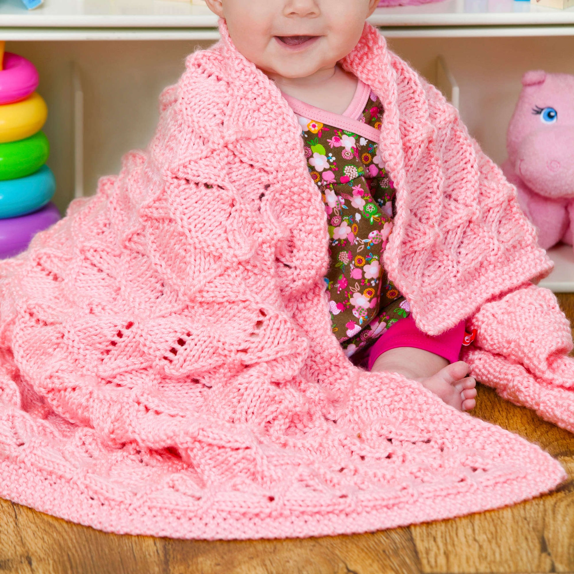 Free Red Heart Precious Knit Baby Blanket Pattern
