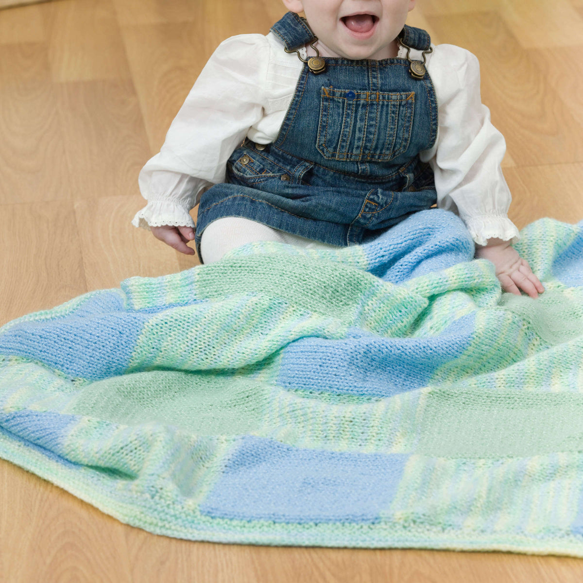 Knit Blanket made in Red Heart Baby Econo Yarn