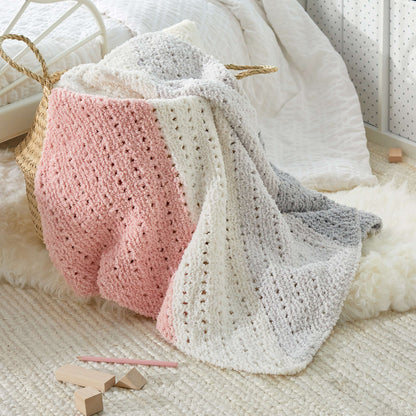 Red Heart Corner to Corner Hug Me Knit Blanket Single Size