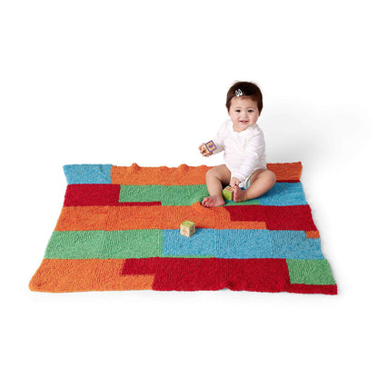 Red Heart Knit Mitered Blanket Single Size