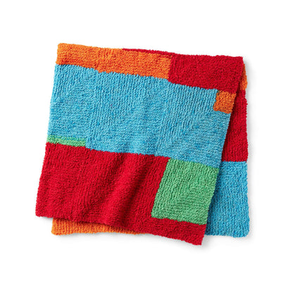 Red Heart Knit Mitered Blanket Single Size