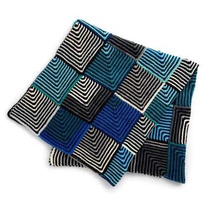 Red Heart Mitered Knit Blanket Red Heart Super Saver O'Go