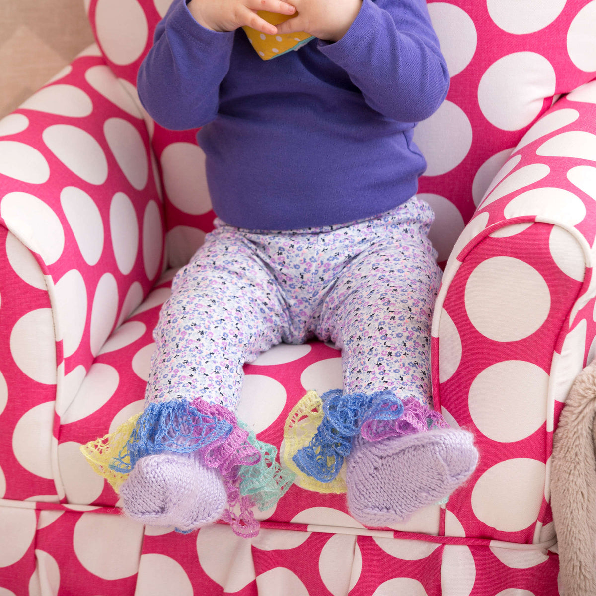 Knit Booties made in Red Heart Soft Baby Steps Yarn