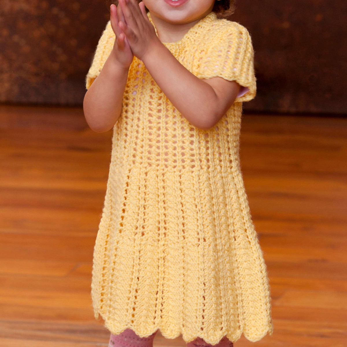 Knit Dress made in Red Heart Washable Ewe Yarn