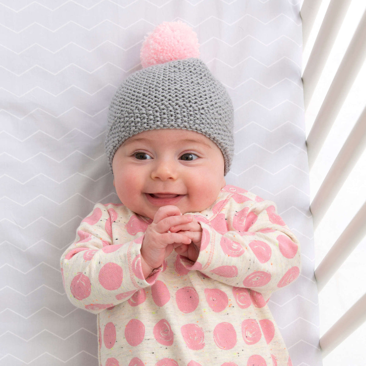 Knit Cap made in Red Heart Baby Hugs Light Yarn