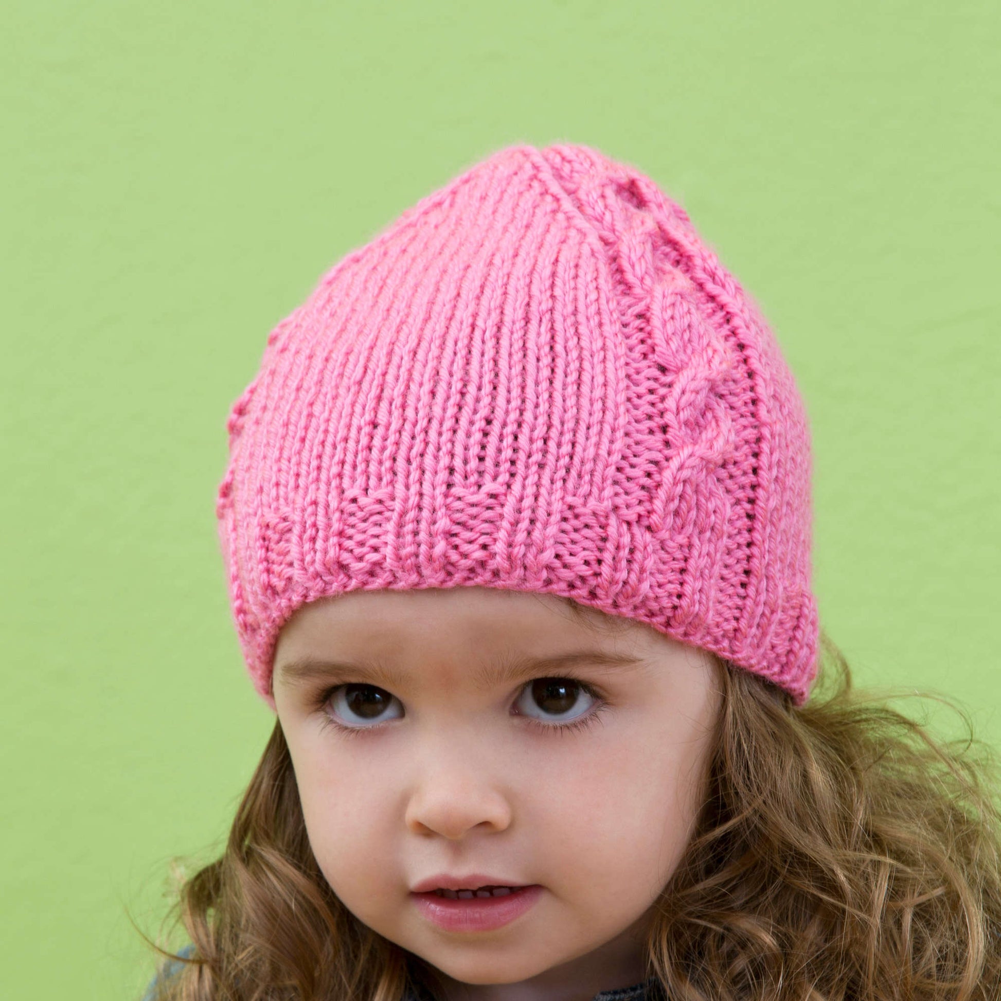 Free Red Heart Cabled Baby Beanie Knit Pattern