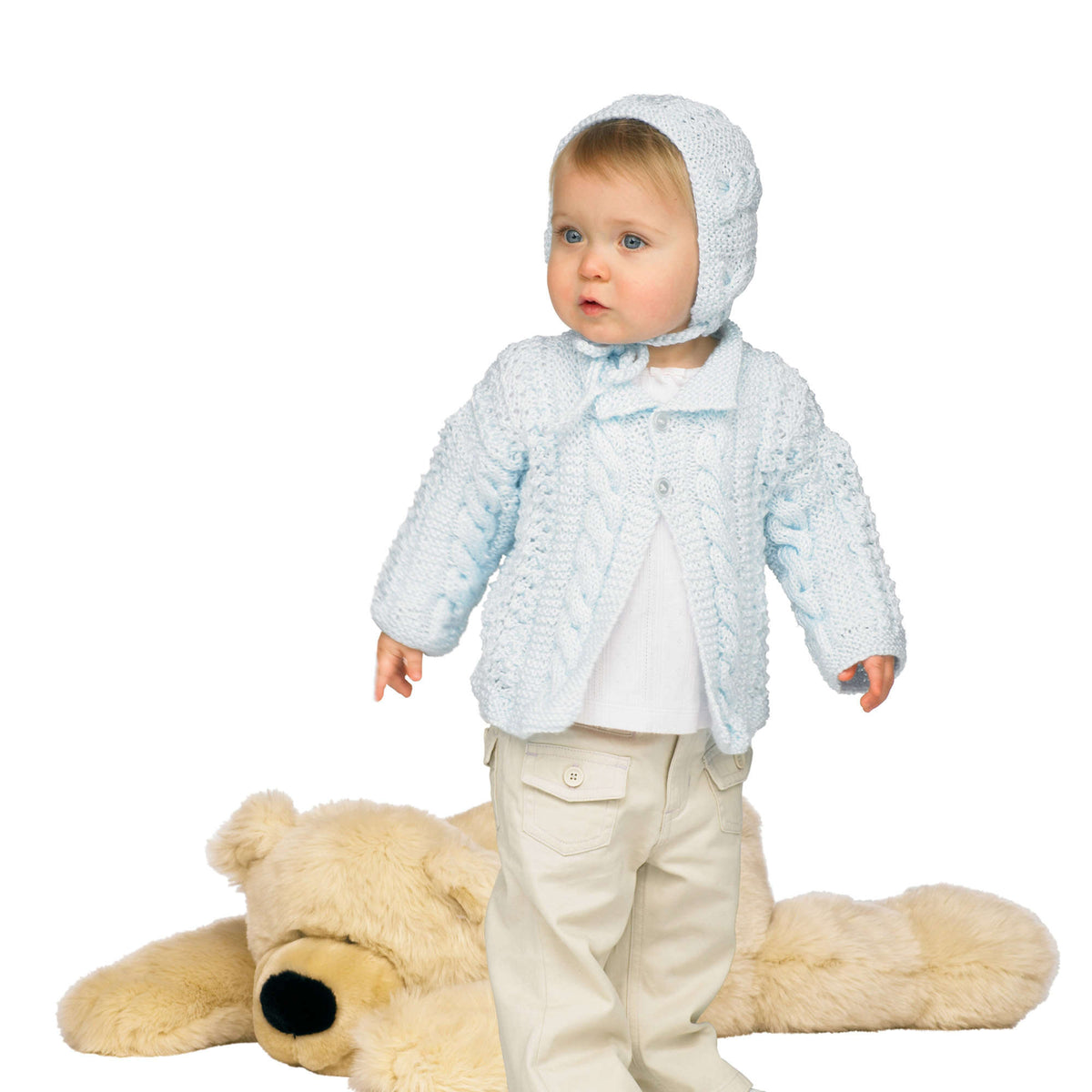 Knit Hat made in Red Heart Soft Baby Yarn