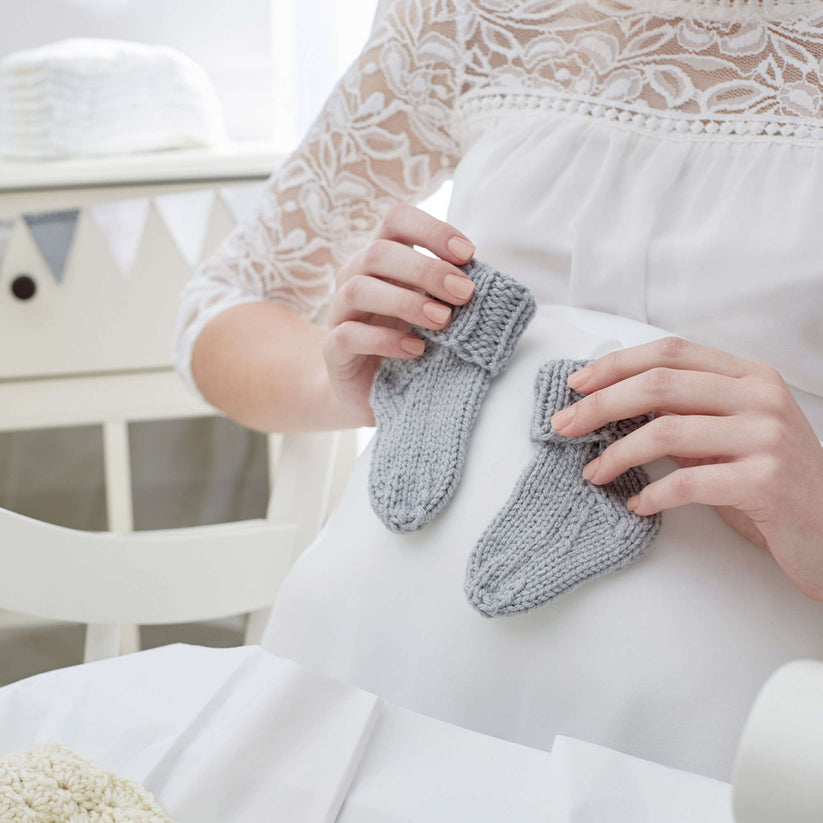 Red Heart Knit Baby Socks Yarnspirations