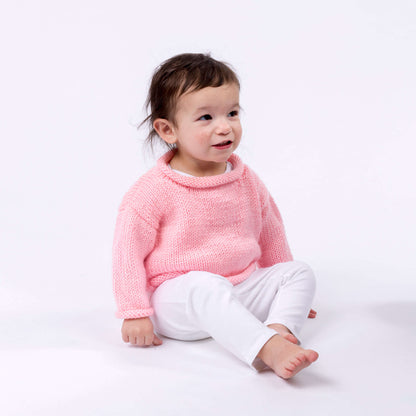 Red Heart Pretty-n-Pink Baby Pullover Red Heart Pretty-n-Pink Baby Pullover
