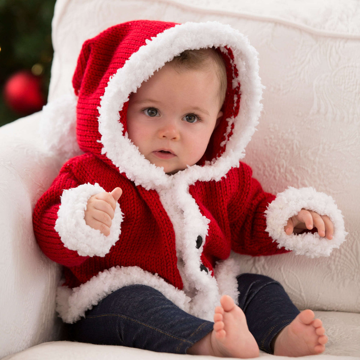 Knit Sweater made in Red Heart Soft Yarn