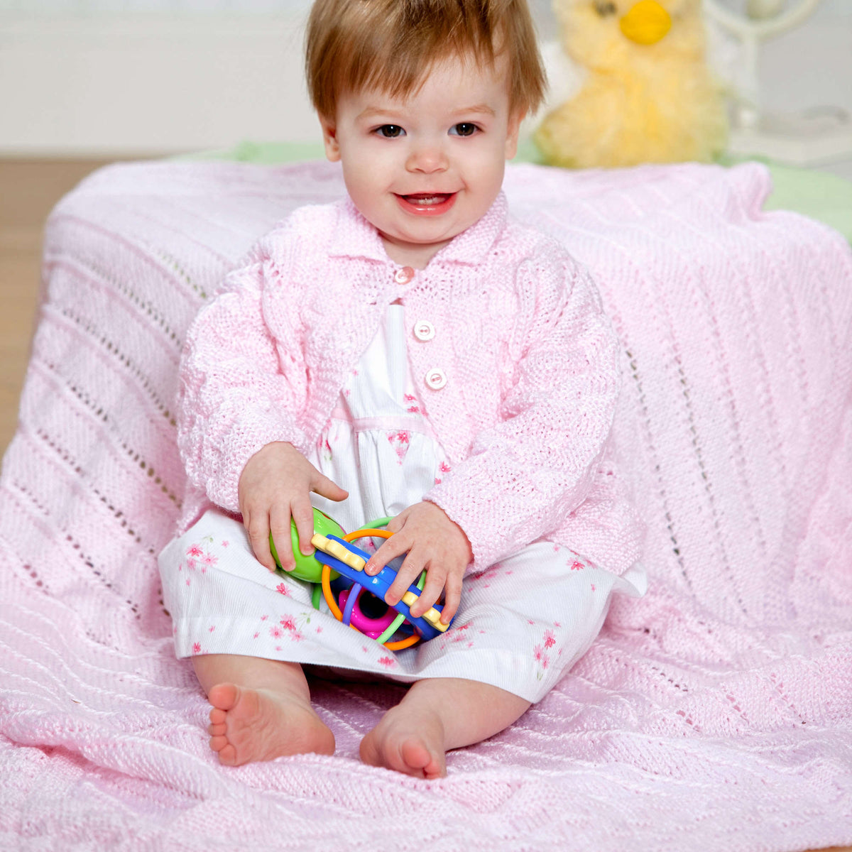 Knit Sweater made in Red Heart Soft Baby Yarn