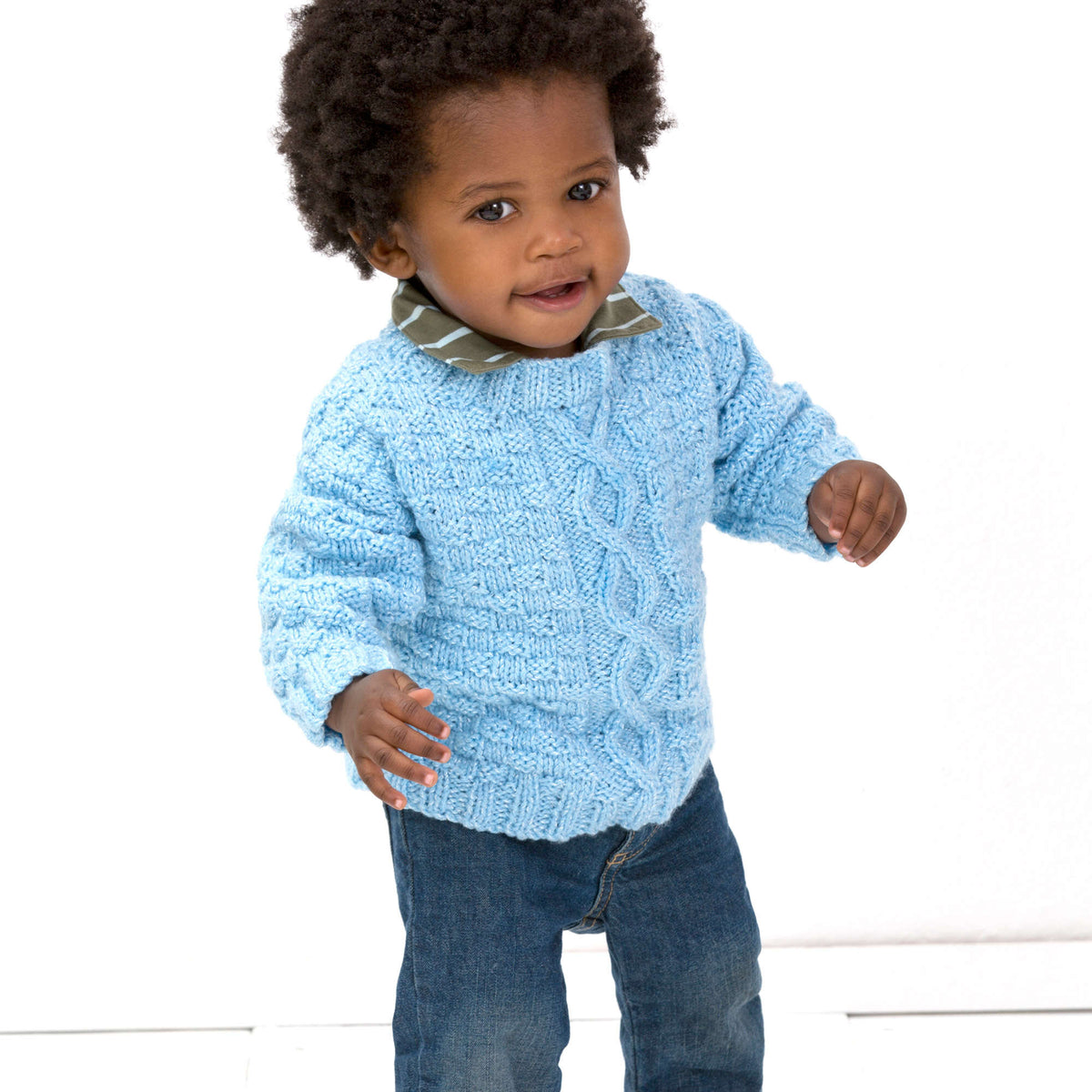 Knit Pullover made in Red Heart Baby Econo Yarn