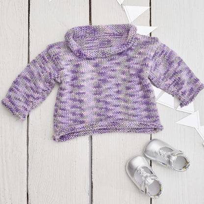 Red Heart Knit Sweet Little Sweater Knit Sweater made in Red Heart Soft Essentials Yarn